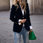 Women's Velvet Lapel Blazer