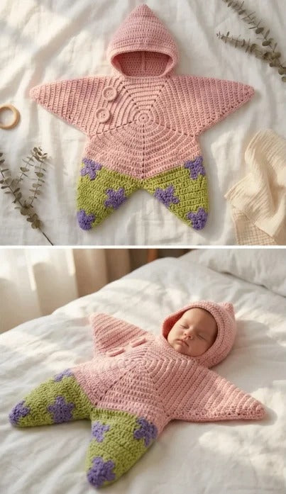 Starfish Baby Romper
