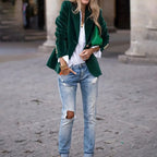 Women's Velvet Lapel Blazer