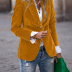Women's Velvet Lapel Blazer
