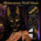 Sparkly Anubis Mask Rhinestone Egyptian 