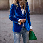 Women's Velvet Lapel Blazer