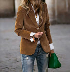 Women's Velvet Lapel Blazer