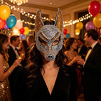Sparkly Anubis Mask Rhinestone Egyptian 