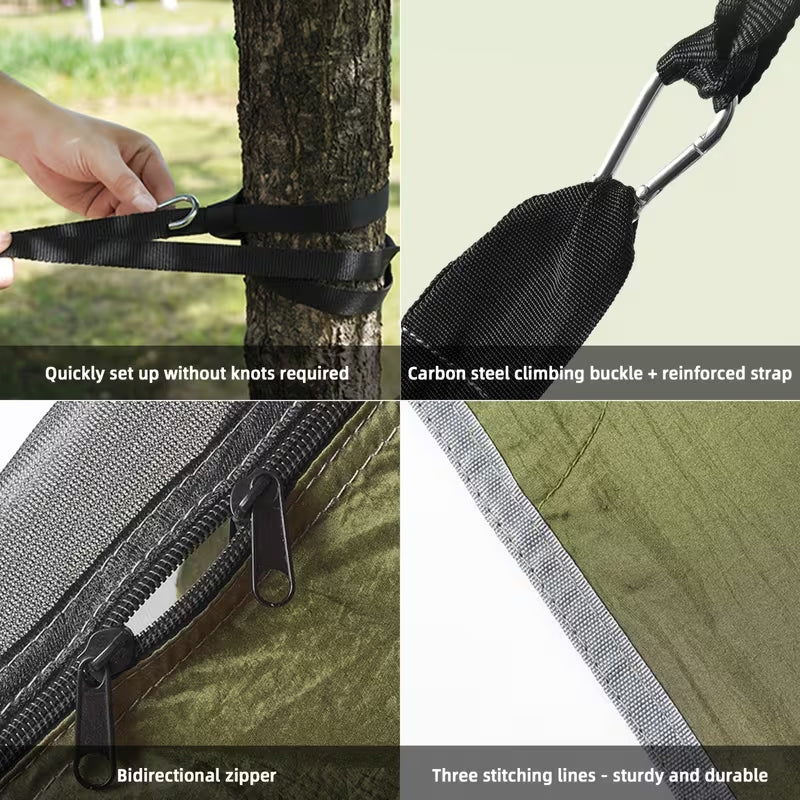 Zippered Bug Net Hammock  200x80cm