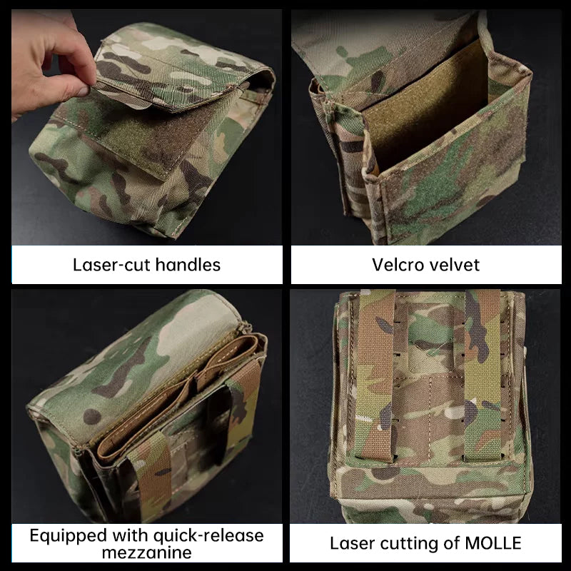 Tactical Laser Cut MOLLE Admin Pouch