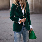 Women's Velvet Lapel Blazer