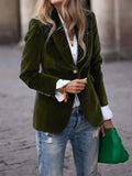 Women's Velvet Lapel Blazer