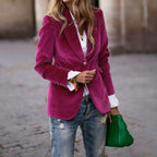 Women's Velvet Lapel Blazer